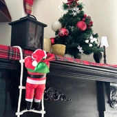 87 CM 2Lİ MERDİVENE TIRMANAN NOEL BABA YILBAŞI SÜSÜ VİTRİN NOEL SÜSLERİ YILBAŞI ÇAM AĞACI SÜSLERİ thumbnail 7