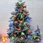 4 METRE RGB RENKLİ FİBER OPTİK LEDLİ KİRPİ LED IŞIK YILBAŞI IŞIĞI YILBAŞI AĞACI IŞIĞI MODLU FİŞLİ thumbnail 2