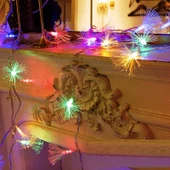 4 METRE RGB RENKLİ FİBER OPTİK LEDLİ KİRPİ LED IŞIK YILBAŞI IŞIĞI YILBAŞI AĞACI IŞIĞI MODLU FİŞLİ thumbnail 1