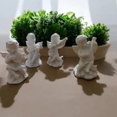 4  ADET MELEK BİBLO DEKORATİF BİBLO NOEL SÜSLERİ YILBAŞI HEDİYELERİ MELEKLER VİTRİN DEKOR OBJE - 2