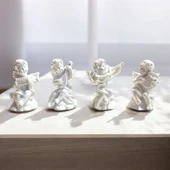 4  ADET MELEK BİBLO DEKORATİF BİBLO NOEL SÜSLERİ YILBAŞI HEDİYELERİ MELEKLER VİTRİN DEKOR OBJE - 1