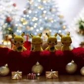4 ADET PİKACHU POKEMON BİBLO DEKORATİF BİBLO NOEL SÜSLERİ YILBAŞI HEDİYELERİ  VİTRİN DEKOR - 2