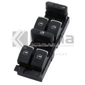 3BD959857 CAM AÇMA ANAHTARI SOL (DÖRTLÜ) (KROM) VW BORA / GOLF-4 / PASSAT / SEAT LEON İTHAL - 1