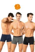 Looksense Erkek Dude 3 lü Düz Likralı Boxer 1601 thumbnail 1