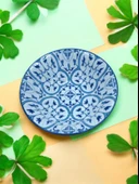 Evmutfak gural porselen blue serisi dijital ömürlük desen 6 adet kase 14 cm - 2