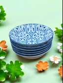 Evmutfak gural porselen blue serisi dijital ömürlük desen 6 adet kase 14 cm - 1