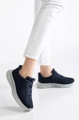 Erkek Günlük Spor Ayakkabı Lacivert Bağlı Tekstil Faylon Taban thumbnail 2
