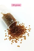 Kesme Cam Boncuk 2mm - 20 Gram - Şeffaf Açık Kahve -BNC343 - 1