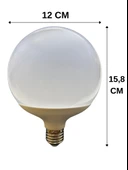 (2 Adet) 20W (120W) 3000K (Sarı Işık) E27 Duylu (Kalın Duy) Glop Led Ampul thumbnail 3