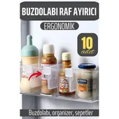 ModaCar Buzdolabı Raf Ayırıcı Organizer Dönüştürücü 10 Adet - 1