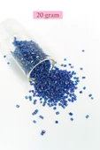 Kesme Cam Boncuk 2mm - 20 Gram - Koyu Mavi -BNC344 - 1