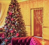 Brokoli Home 8 Fonksiyonlu 16 Saçaklı Animasyonlu  Perde LED Işık Kalın Telli Saçak LED Işık 3 x 3 Metre BEYAZ Renk Aydınlatma Süsleme Fişli Model - 5