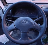 DİKİŞLİ DİREKSİYON KILIFI SİYAH DERİ SİYAH DİKİŞLİ HYUNDAİ H100 İÇİN thumbnail 3