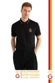 Galatasaray Orijinal Lisanslı Match Day Siyah Polo Yaka T-Shirt - 1