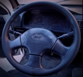 DİKİŞLİ DİREKSİYON KILIFI SİYAH DERİ SİYAH DİKİŞLİ HYUNDAİ H100 İÇİN thumbnail 2