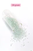 Kesme Cam Boncuk 2mm - 20 Gram - Şeffaf Beyaz -BNC320 - 1