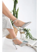 Seribo Bilek Taş Detaylı Arkası Açık Stiletto Kadın Topuklu Ayakkabı thumbnail 18
