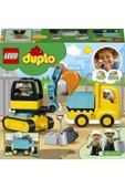 ® DUPLO® İnşaat Kamyonu ve Paletli Kazıcı 10931 - 2 Yaş ve Üzeri Eğitici Yapım Seti (20 Parça) - 4