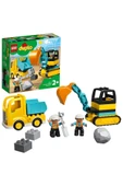 ® DUPLO® İnşaat Kamyonu ve Paletli Kazıcı 10931 - 2 Yaş ve Üzeri Eğitici Yapım Seti (20 Parça) - 1