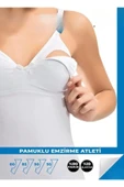 Kapbirtane Kadın Emzirme Likralı Atlet 2013 - 2 Adet  Beyaz 95B - 4
