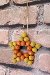 Dekoratif Handmade Ahşap Yıldız - 5