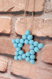 Dekoratif Handmade Ahşap Yıldız - 9