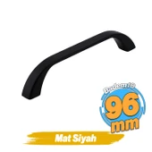 Göksu Kulp 96 mm Siyah Metal Mutfak Mobilya Çekmece Mutfak Dolap Dolabı Kulpları Kapak Kulbu 9.6 cm thumbnail 1