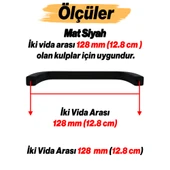 Göksu Kulp 128 mm Siyah Metal Mutfak Mobilya Çekmece Mutfak Dolap Dolabı Kulpları Kapak Kulb 12.8 cm thumbnail 2