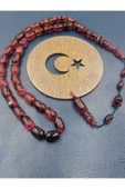 Katalin Kırmızı-siyah Halkalı İmame Özel İşçilik Sistemli Tespih - 4