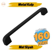 Zehra Kulp 160 mm Siyah Metal Mutfak Mobilya Çekmece Mutfak Dolap Dolabı Kulpları Kapak Kulbu 16 cm thumbnail 1