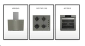 Arçelik YENİ GRİ ÜÇLÜ BUHAR DESTEKLİ CAM ANKASTRE SET (AFC 330 G + OCD T 601 EG + ADE 604-G) - 1