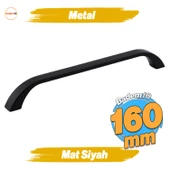 Göksu Kulp 160 mm Siyah Metal Mutfak Mobilya Çekmece Mutfak Dolap Dolabı Kulpları Kapak Kulbu 16 cm thumbnail 1
