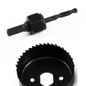 Ahşap Panç Seti Duvar Buat Alçıpan Kartonpiyer Delme  Adaptör Takımı 16 Parça Delik Açma Testeresi thumbnail 2