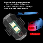 3B Trend Motosiklet Drone Bisiklet Otomotiv Şarjlı Kablosuz Mini Led Lamba Cakarlı 7 Renk Flaşlı - 4