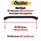 Göksu Kulp 160 mm Siyah Metal Mutfak Mobilya Çekmece Mutfak Dolap Dolabı Kulpları Kapak Kulbu 16 cm thumbnail 2