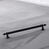 Osmanlı (224 mm - 22.4 cm) Mat Siyah Metal Mobilya Mutfak Çekmece Dolap Dolabı Kulbu Kulpu Kulpları thumbnail 4