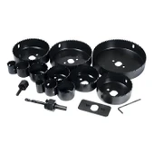 Ahşap Panç Seti Duvar Buat Alçıpan Kartonpiyer Delme  Adaptör Takımı 16 Parça Delik Açma Testeresi thumbnail 4