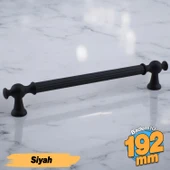 Kudret (192 mm - 19.2 cm) Mat Siyah Metal Mobilya Mutfak Çekmece Dolap Dolabı Kulbu Kulpu Kulpları thumbnail 1