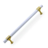 Eylül Mobilya Mutfak Dolabı Çekmece Dolap Kulpları Kapak Kulpu Kulbu Beyaz Altın 192 mm Metal Kulp - 6