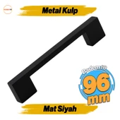 Dar Köprü Kulp 96 mm Siyah Metal Mutfak Mobilya Çekmece Mutfak Dolap Dolabı Kulp Kapak Kulbu 9.6 cm - 1