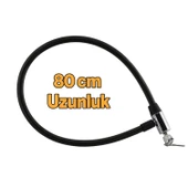 Bisiklet Kilidi 80 cm Halat Zincir Kilit Motosiklet Çelik Kilit Çap 14 Ø  Hırsız Önleme Güvenlik - 2