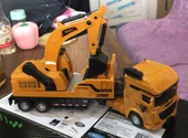 Oyuncak Koleksiyon İş makinaları Kamyon Ekskavatör 25 cm - 1