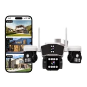 O-Kam 8080 Dual Lens WiFi Kamera Uzaktan İzleme Gece Görüş Sesli Görüşme thumbnail 4