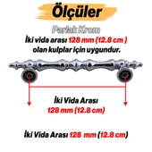 Nilay Krom Metal Kulp 128 mm - 12.8 cm Mobilya Çekmece Mutfak Dolabı Dolap Kulpları Kulbu Kulpu thumbnail 2