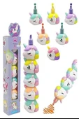 Unicorn Fosforlu Kalem Yumurtlayan 1 Paket 5 Renk Unicorn Figürlü İşaret Kalemi Mini 5 li Fosforlu Kalem - 1