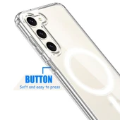Samsung Galaxy S23 Kılıf Magsafe Özellikli Şeffaf Silikon Kapak - 4