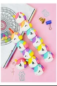 Unicorn Fosforlu Kalem Yumurtlayan 1 Paket 5 Renk Unicorn Figürlü İşaret Kalemi Mini 5 li Fosforlu Kalem - 2