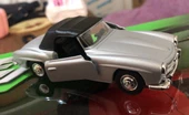 Model Metal Araba 1/36 Çek Bırak 1955 Gri Mercedes Benz 190sl - 1