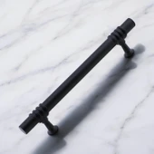 Eylül (128 mm - 12.8 cm) Siyah Metal Mobilya Mutfak Çekmece Dolap Dolabı Kapak Kulbu Kulpu Kulpları thumbnail 6