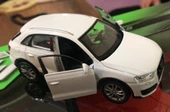 Oyuncak Model Metal Araba 1/36 Çek Bırak Beyaz Audi Q3 Jeep - 5